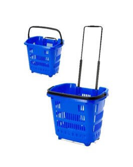 Rolling Shopping Trolley Basket