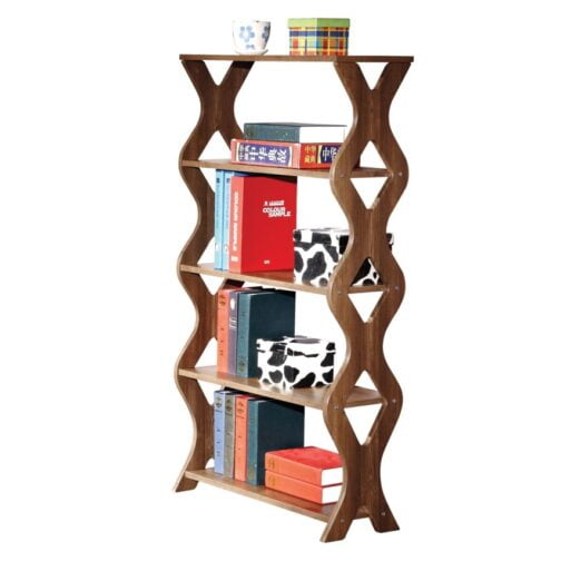 BOOKSHELF 5TIER ZIGZAG DESIGN BOTH SIDE